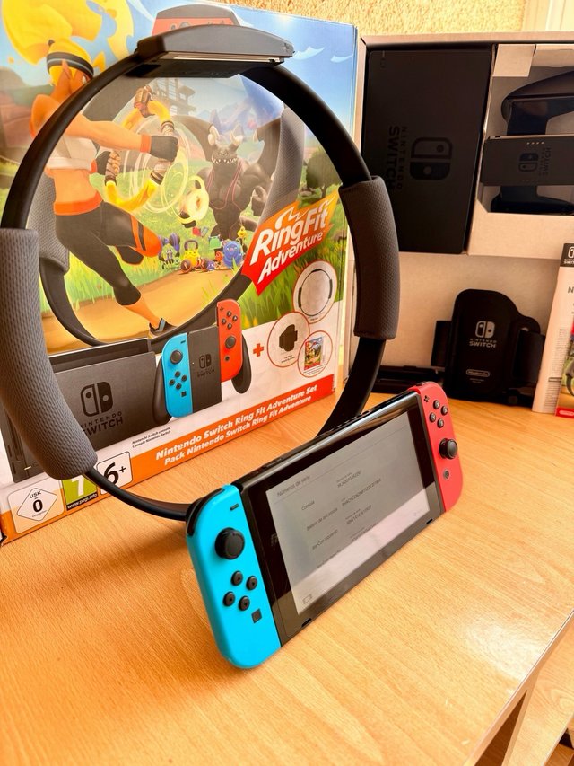 Nintendo Switch V2 + Ring Fit Adventure + Acessórios
