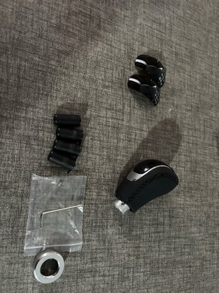 Pomo Palanca Marcha Negro/Plata