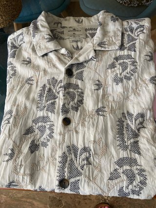 Camisa Springfield XL bordado floral