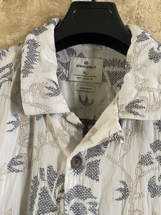 Camisa Springfield XL bordado floral