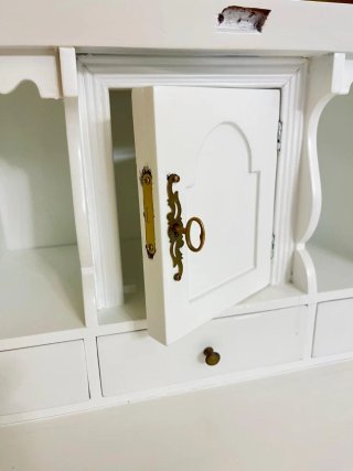 Mueble Escritorio Secreter Clásico Madera Blanco