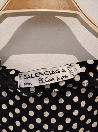 Vestido Balenciaga Paris Vintage Lunares
