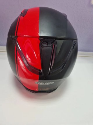 Casco Moto HJC Negro y Rojo,talla M