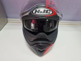 Casco Moto HJC Negro y Rojo,talla M