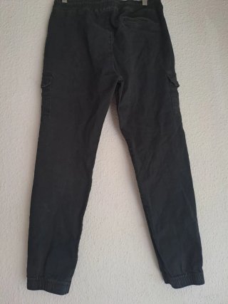 Pantalón Cargo Jogger Hollister Negro Talla S