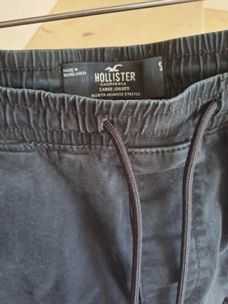 Pantalón Cargo Jogger Hollister Negro Talla S
