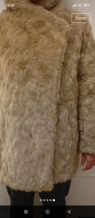 Abrigo Zara Beige Talla M