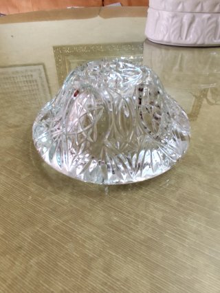 Cenicero Cristal Tallado Francés Años 70