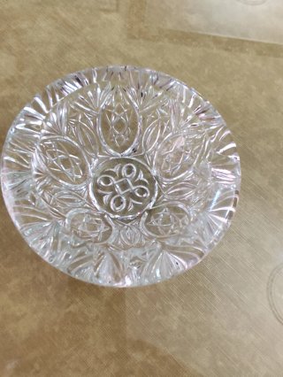 Cenicero Cristal Tallado Francés Años 70
