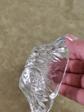 Cenicero Cristal Tallado Francés Años 70