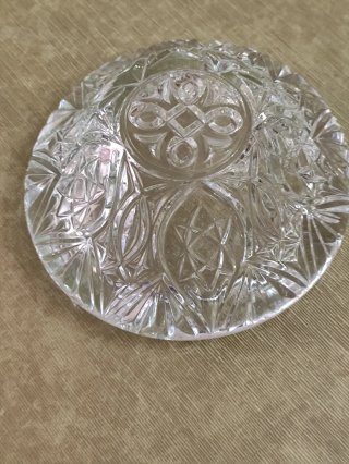 Cenicero Cristal Tallado Francés Años 70