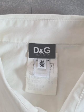 Camicia D&G Dolce & Gabbana Bianca Vintage Y2K L