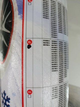 Fundas para neumáticos de nieve Talla XL