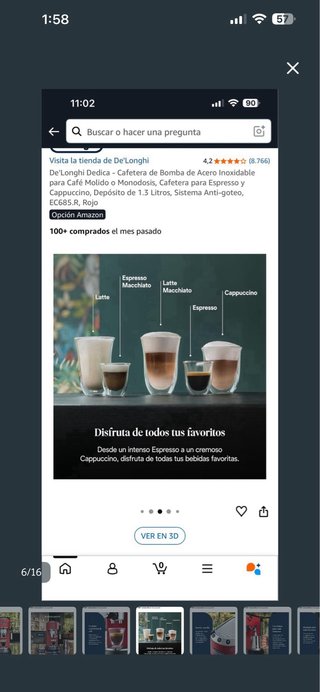 Cafetera De'Longhi Dedica Acero Inox Roja