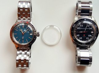 Vetro plexiglass per Vostok Amphibia automatici