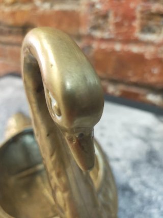 Figura Cisne Latón Decorativa