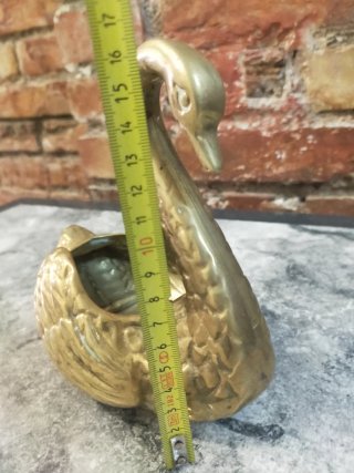 Figura Cisne Latón Decorativa