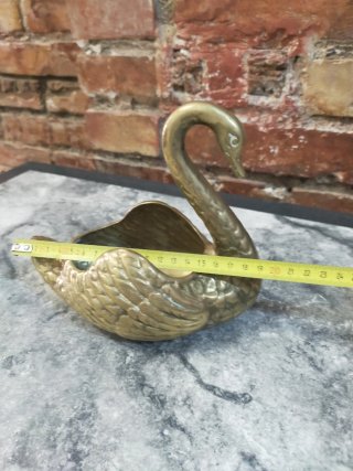 Figura Cisne Latón Decorativa