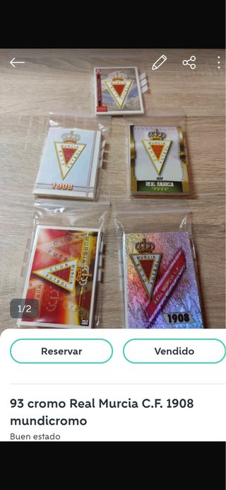 93 Cromos Real Murcia C.F. 1908