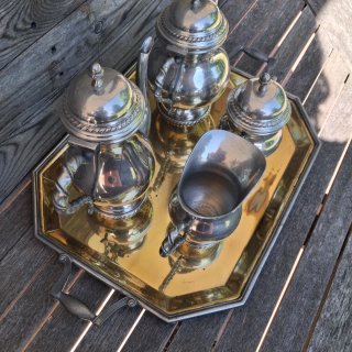 Servizio peltro vintage tea caffè
