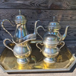 Servizio peltro vintage tea caffè