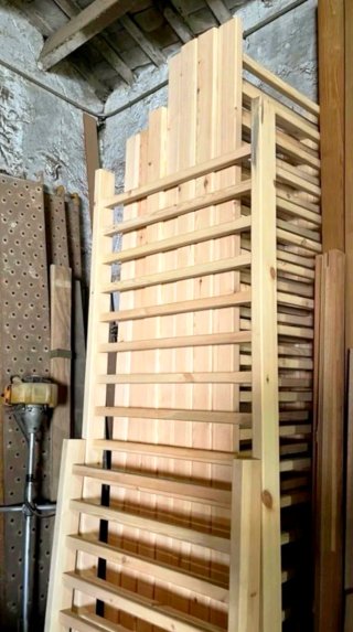 Barandas de madera maciza de pino