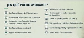 Asistencia con móviles, apps, WiFi, TV y más