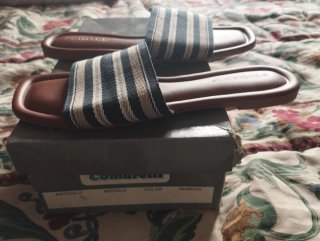 Sandalias Primark tacón bajo rayas