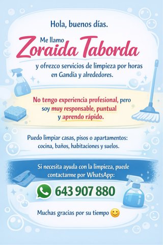 ¿ NECESITAS AYUDA CON TU LIMPIEZA ?