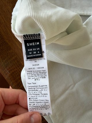 Top Shein Negro y Blanco Talla Única