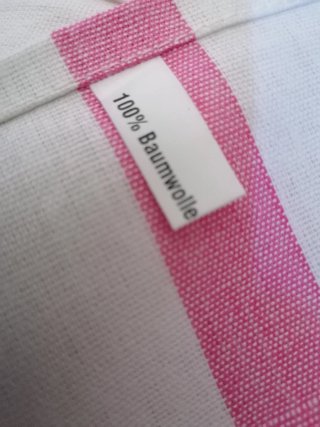 Strofinacci 100% Cotone con Strisce Rosa