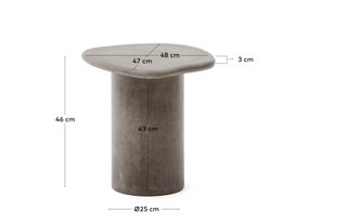 Mesa auxiliar Macarella de cemento 48 x 47 cm
