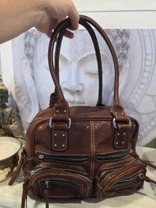 Bolso Pierre Cardin Marrón Piel