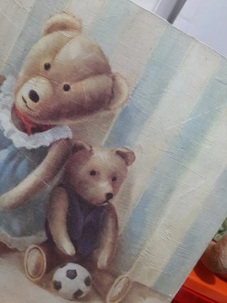 Lienzo decorativo ositos de peluche