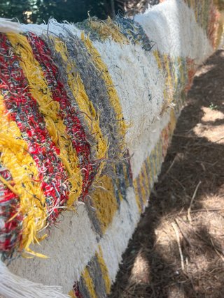 Alfombra grande de algodón multicolor