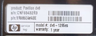 HP Pavilion dv6-1285es-placa base