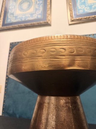 Mesa auxiliar de metal  Zara Home tipo tambor