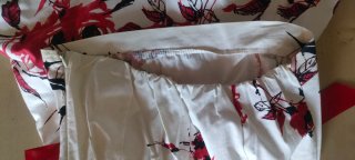 Vestido de fiesta blanco y rojo