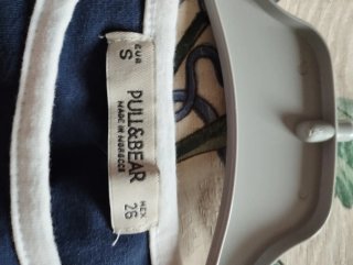 Crop top Pull&Bear azul y blanco Talla XS