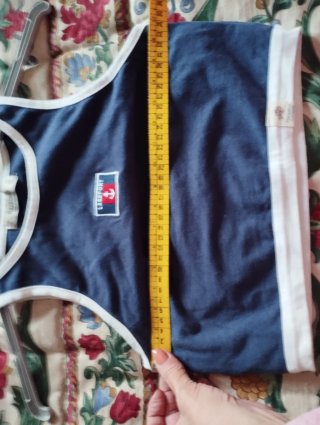 Crop top Pull&Bear azul y blanco Talla XS