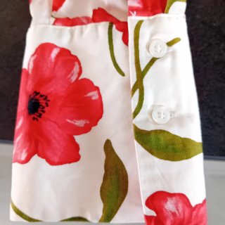 Camisa Mango Estampada Flores Rojas