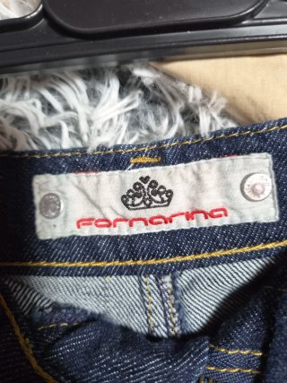 Gonna Fornarina jeans con balze a quadri