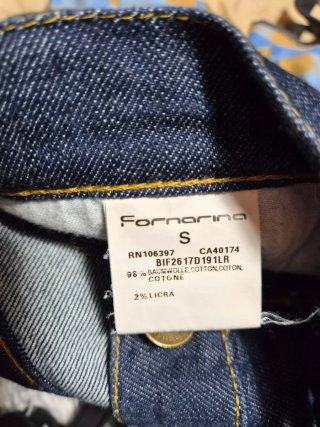 Gonna Fornarina jeans con balze a quadri