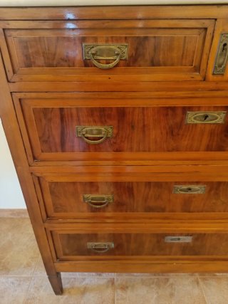Cómoda madera caoba y mármol