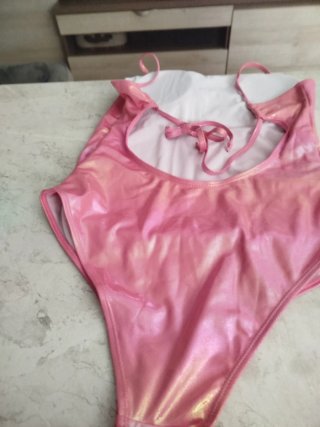 Bañador premamá brillante rosa