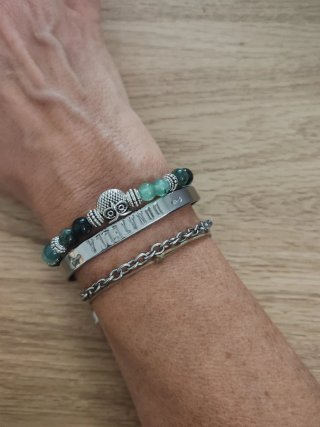 Bracciale elasticizzato con gufo
