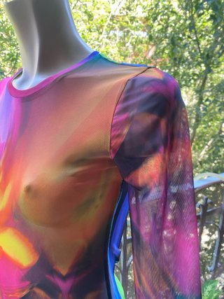 Body Zara Malla Estampado Multicolor