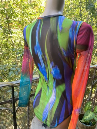 Body Zara Malla Estampado Multicolor