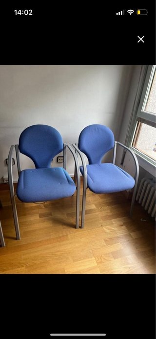 Juego 3 Sillas Oficina Azul (se venden separadas)