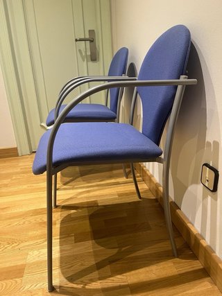 Juego 3 Sillas Oficina Azul (se venden separadas)